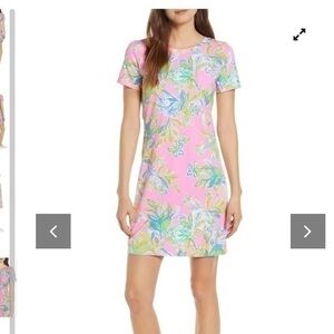 Lilly Pulitzer Floral Print T Shirt Dress